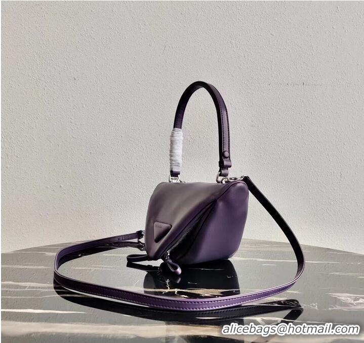 Good Product Prada Padded nappa leather handbag 3BA315 Violet