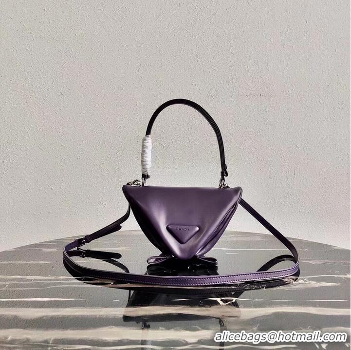 Good Product Prada Padded nappa leather handbag 3BA315 Violet