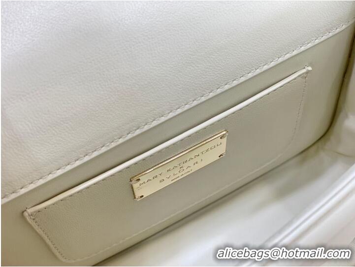 Grade Quality Bvlgari Serpenti Forever leather small crossbody bag B209107 white