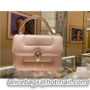 Promotional Bvlgari Serpenti Forever leather small crossbody bag B209107 pink