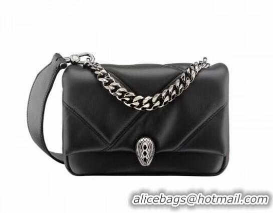 Good Product Bvlgari Serpenti Forever leather small crossbody bag B219068 black