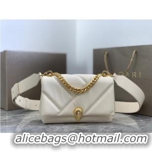 Well Crafted Bvlgari Serpenti Forever leather crossbody bag B219069 cream