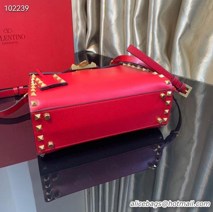 Most Popular VALENTINO Origianl leather tote bag V4071A red