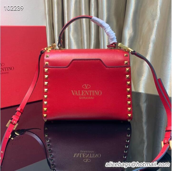 Most Popular VALENTINO Origianl leather tote bag V4071A red