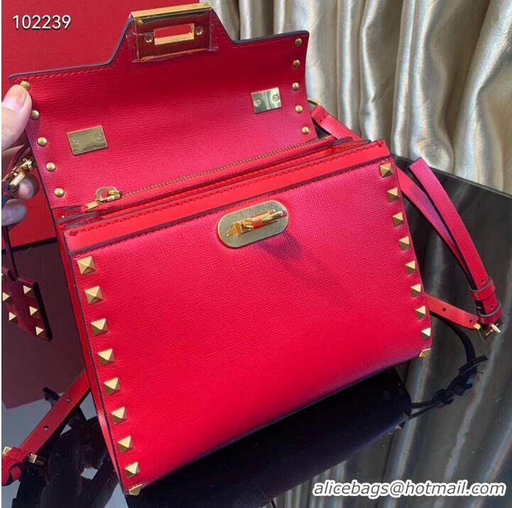 Most Popular VALENTINO Origianl leather tote bag V4071A red