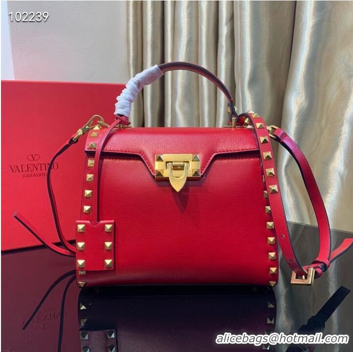 Most Popular VALENTINO Origianl leather tote bag V4071A red