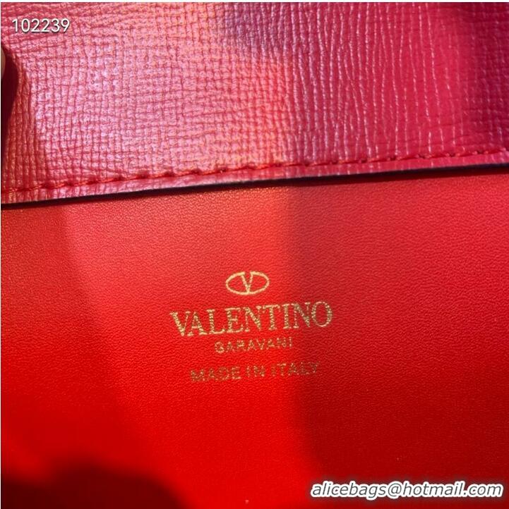 Most Popular VALENTINO Origianl leather tote bag V4071A red