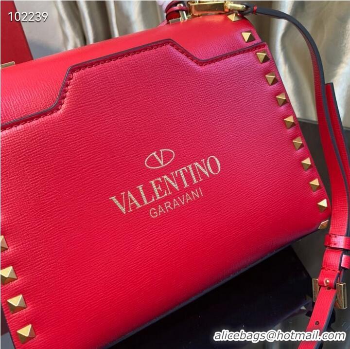 Most Popular VALENTINO Origianl leather tote bag V4071A red