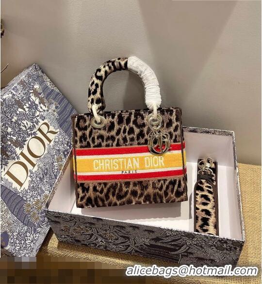 Discount Dior Medium Lady D-Lite Bag in Beige Multicolor Mizza Embroidered Velvet CD1963 2021