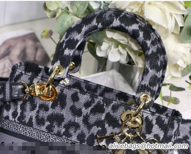 New Cheapest Dior Medium Lady D-Lite Bag in Grey Mizza Embroidery CD2028 2021