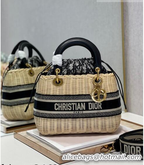 Grade Design Dior Lady Dior Wicker Basket Bag CD2039 Beige 2021