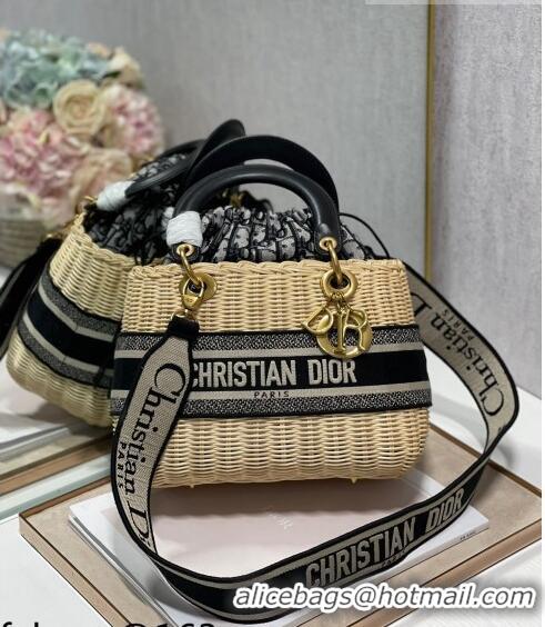 Grade Design Dior Lady Dior Wicker Basket Bag CD2039 Beige 2021