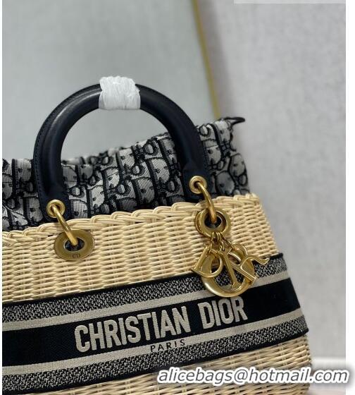 Grade Design Dior Lady Dior Wicker Basket Bag CD2039 Beige 2021