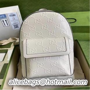 Famous Brand Gucci GG embossed backpack 658579 white