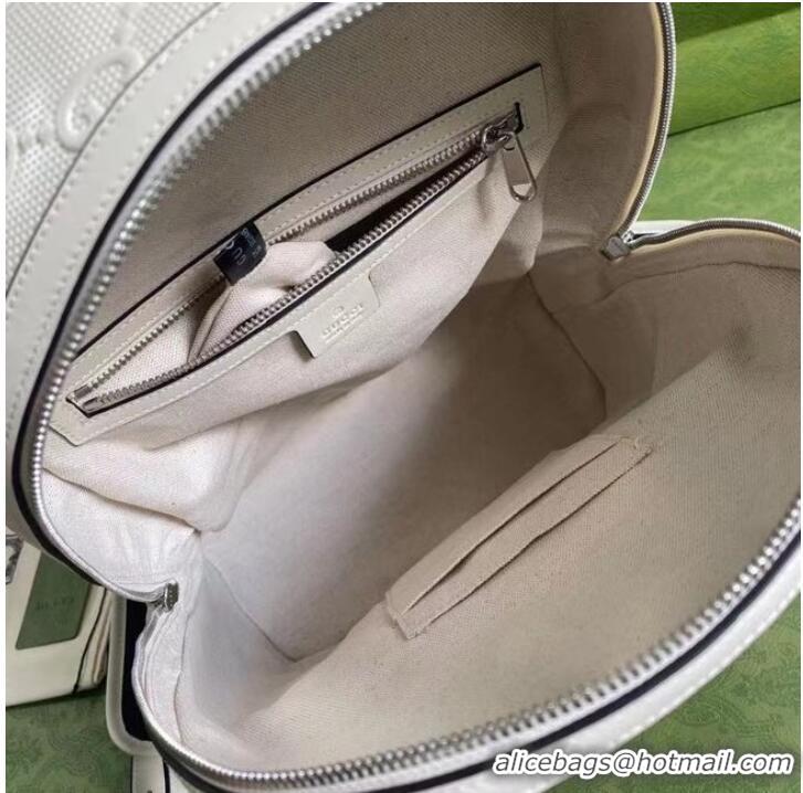 Famous Brand Gucci GG embossed backpack 658579 white