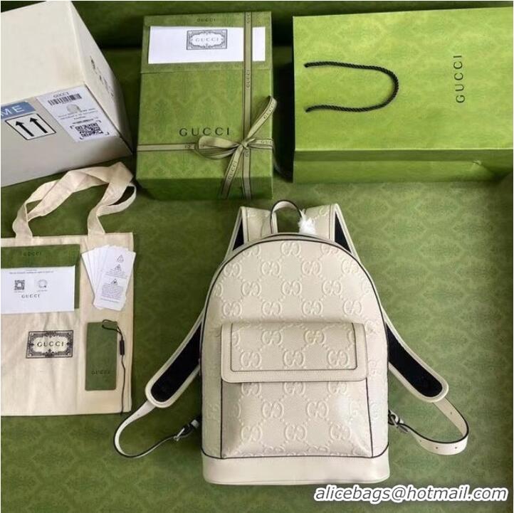 Famous Brand Gucci GG embossed backpack 658579 white