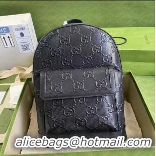 Luxury Discount Gucci GG embossed backpack 658579 black