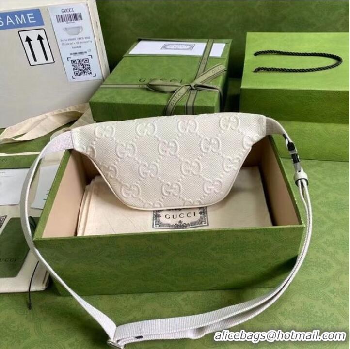 Cheapest Gucci GG embossed belt bag 658582 white