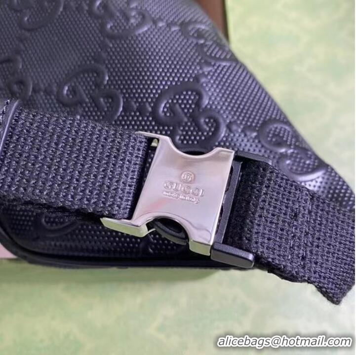 Buy Inexpensive Gucci GG embossed belt bag 658582 black