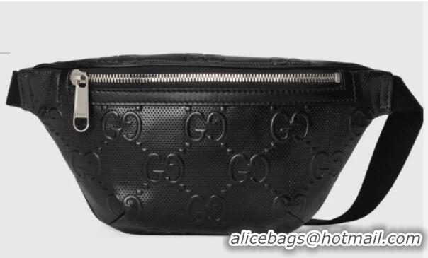 Buy Inexpensive Gucci GG embossed belt bag 658582 black