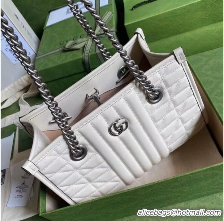 Unique Style Gucci small leather shoulder bag 681483 white