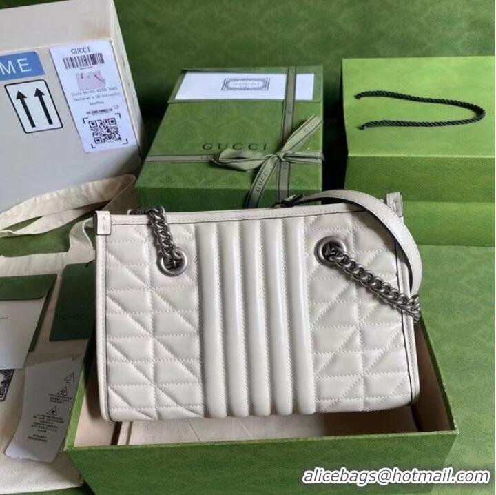 Unique Style Gucci small leather shoulder bag 681483 white