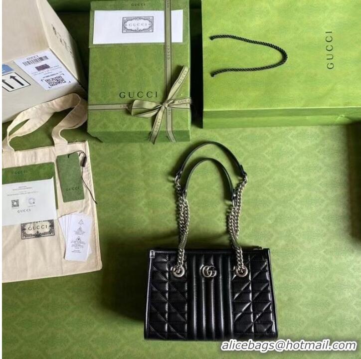 Grade Quality Gucci small leather shoulder bag 681483 black