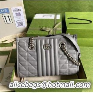 Pretty Style Gucci small leather shoulder bag 681483 grey