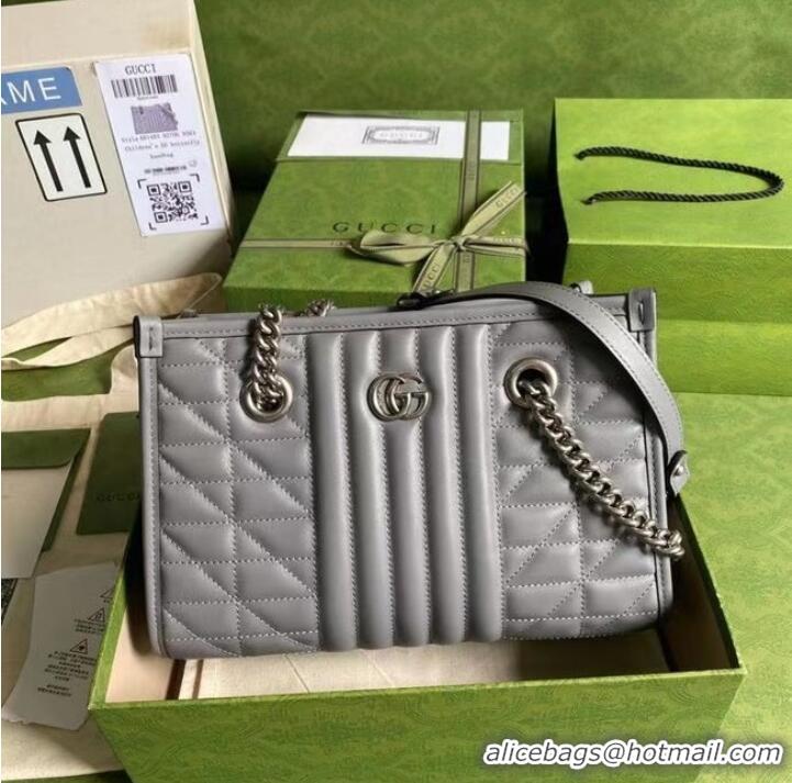 Pretty Style Gucci small leather shoulder bag 681483 grey