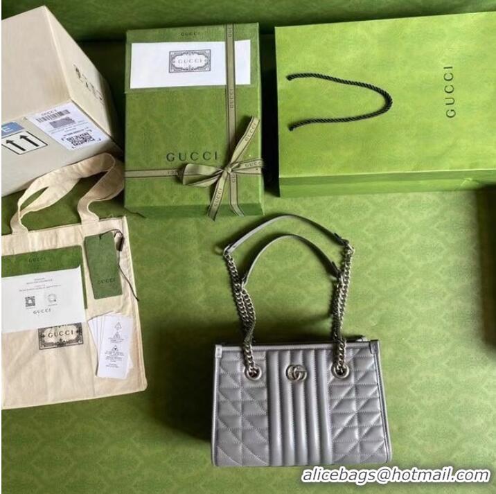 Pretty Style Gucci small leather shoulder bag 681483 grey