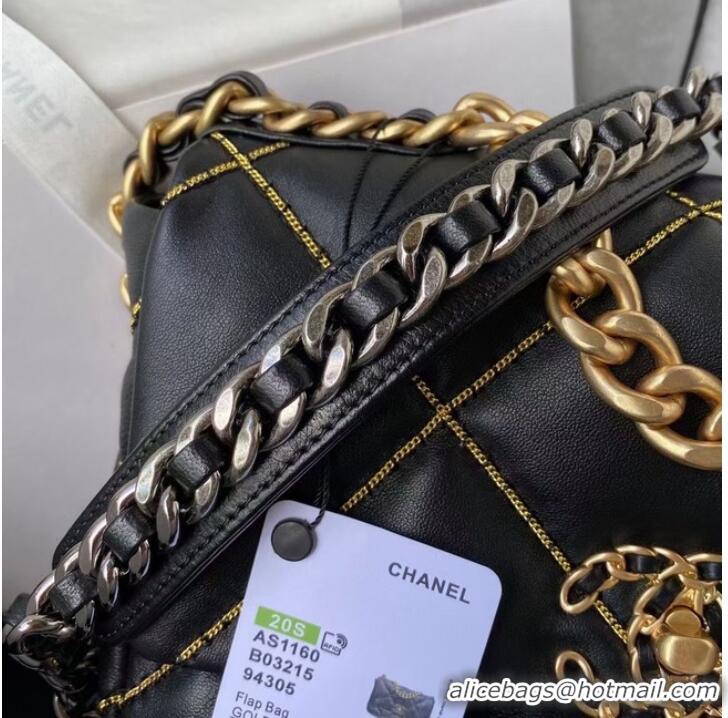 Top Quality Chanel 19 flap bag AS1160A black