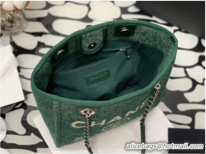 Promotional Chanel small Shopping bag A66940 green