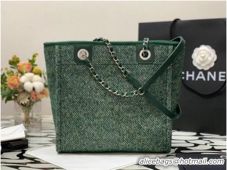 Promotional Chanel small Shopping bag A66940 green