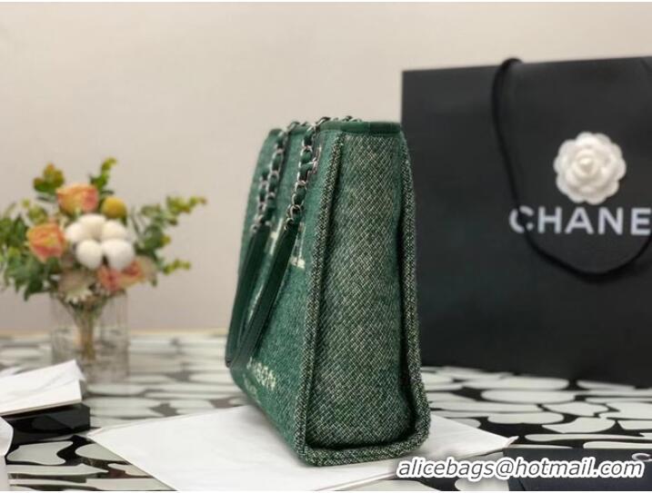 Promotional Chanel small Shopping bag A66940 green