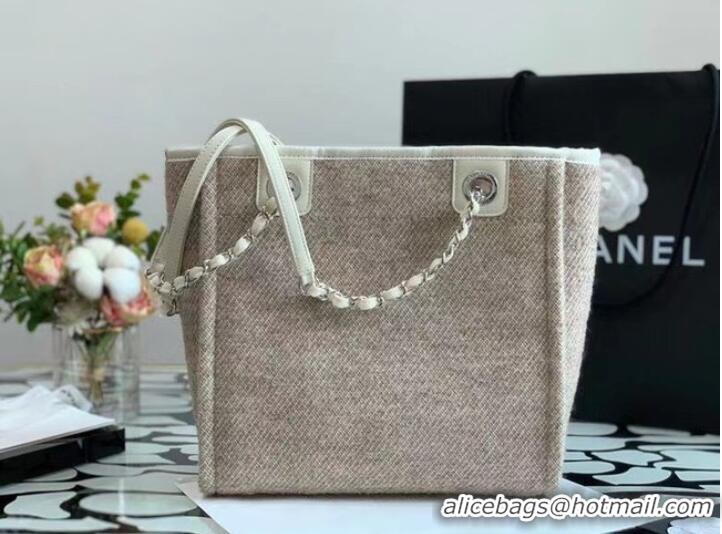 Grade Stylish Chanel small Shopping bag A66940 Cream