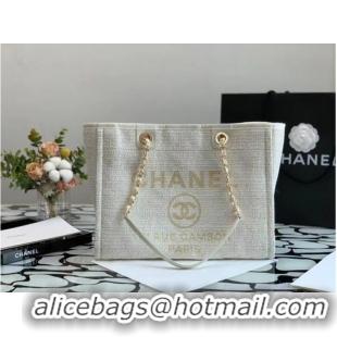 Good Luxurious Chanel Shopping bag MM A67001 White