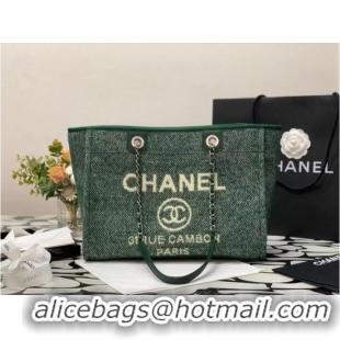 Buy Cheapest Chanel Shopping bag MM A67001 green