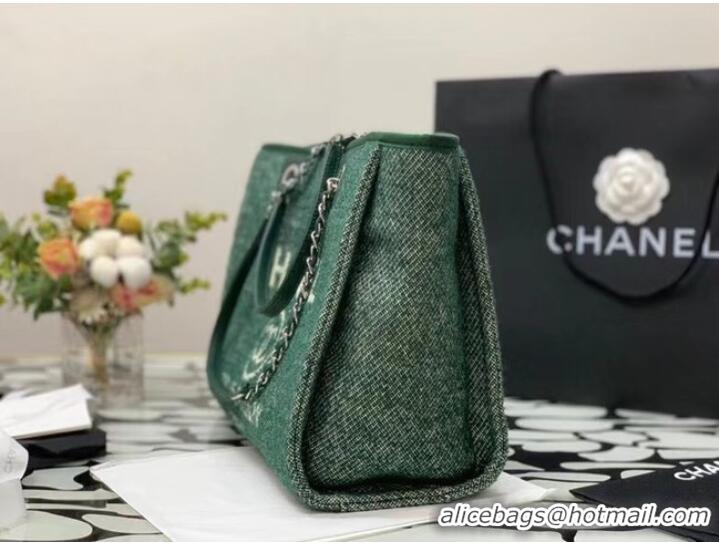 Buy Cheapest Chanel Shopping bag MM A67001 green