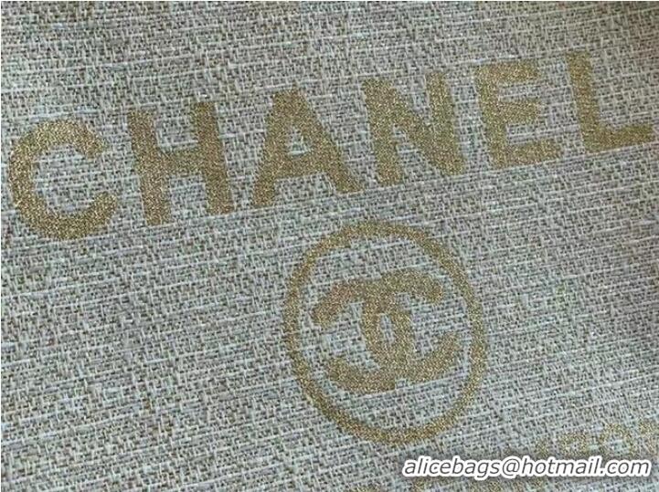 Low Price Chanel Canvas Tote Shopping Bag B66941 white