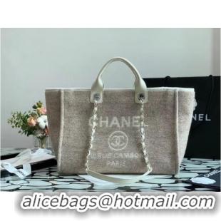 Top Quality Chanel Canvas Tote Shopping Bag B66941 Cream