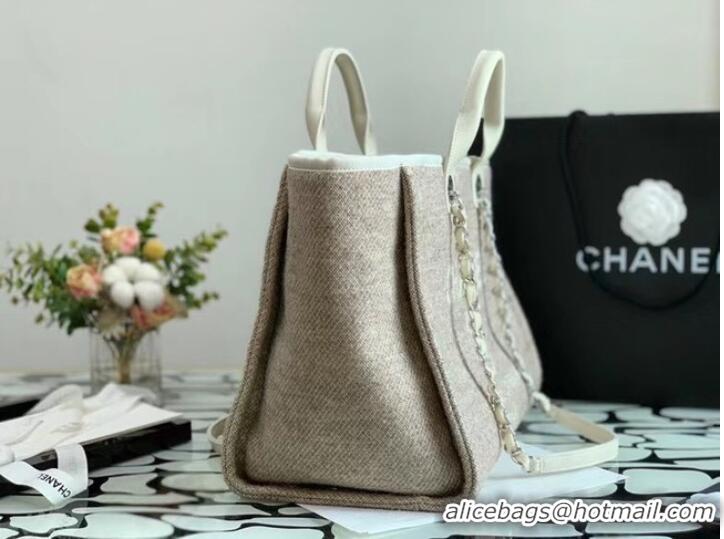 Top Quality Chanel Canvas Tote Shopping Bag B66941 Cream