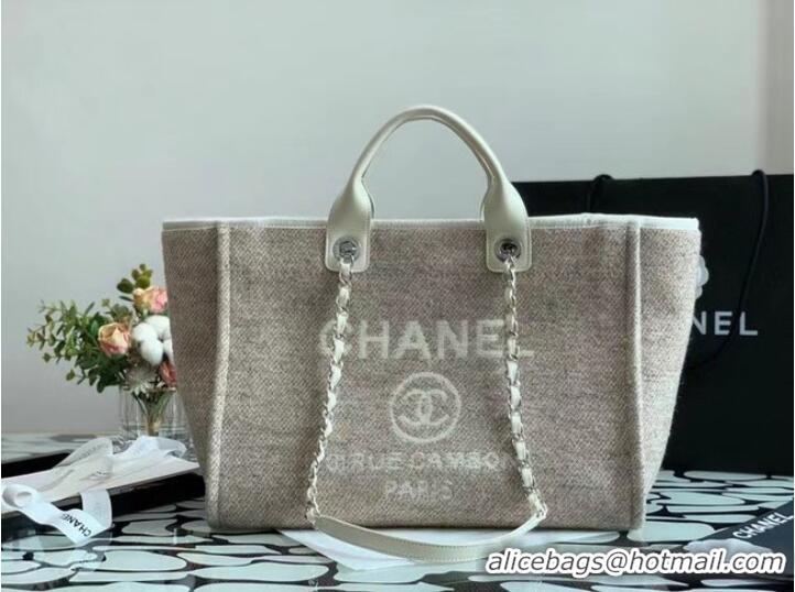 Top Quality Chanel Canvas Tote Shopping Bag B66941 Cream