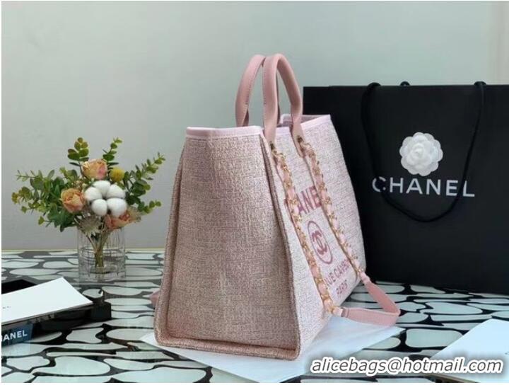 Low Price Chanel Canvas Tote Shopping Bag B66941 pink