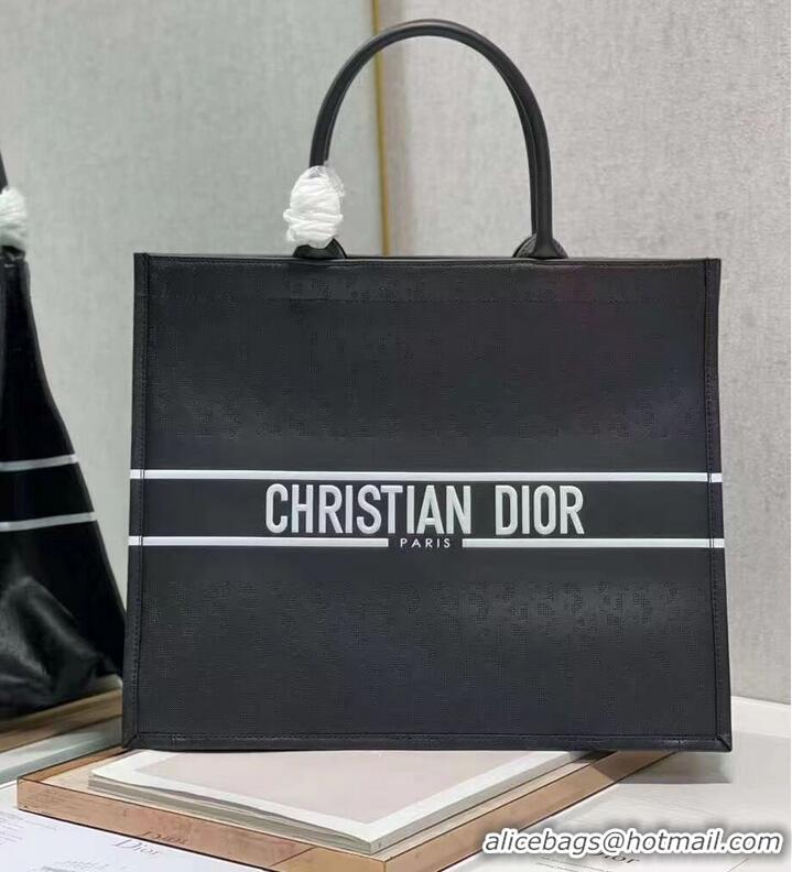 Good Looking DIOR BOOK TOTE leather Constellation Embroidery M1297ZR black