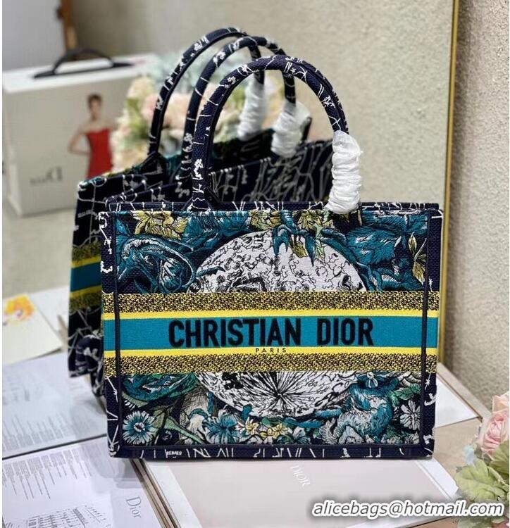 Wholesale DIOR BOOK TOTE Blue Dior Constellation Embroidery M1296ZR