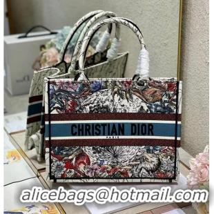 Modern DIOR BOOK TOTE Latte Multicolor Dior Constellation Embroidery M1296Z