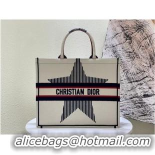 Chic Promotional DIOR BOOK TOTE Multicolor Embroidery M1297ZR-21