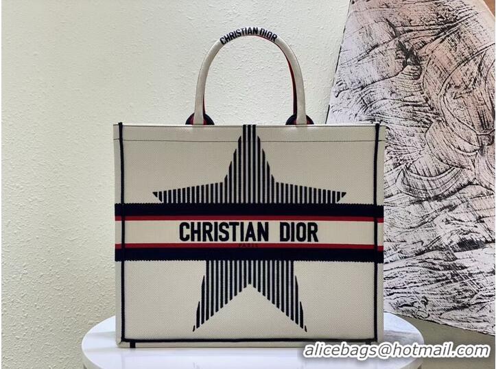 Chic Promotional DIOR BOOK TOTE Multicolor Embroidery M1297ZR-21