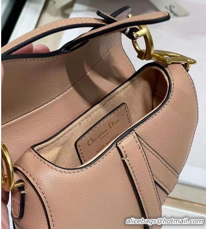 Luxurious DIOR SADDLE BAG mini Calfskin C8160 pink