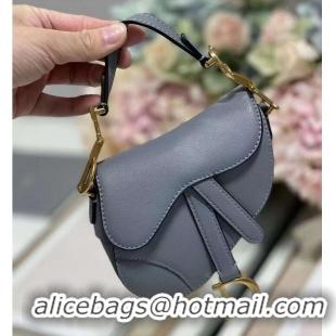 Crafted DIOR SADDLE BAG mini Calfskin C8160 blue